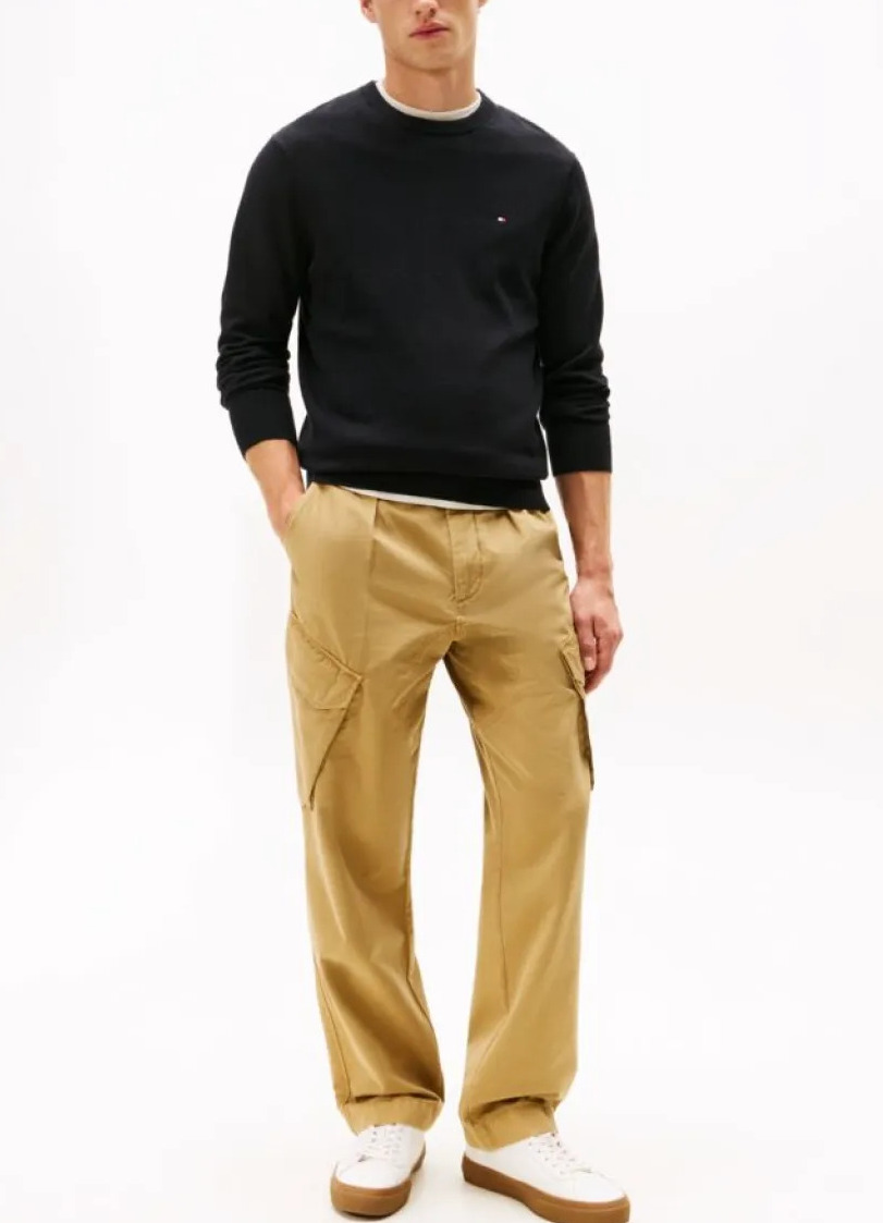 Ανδρικό Πουλόβερ Μαύρο Tommy Hilfiger MW0MW28046-BDS