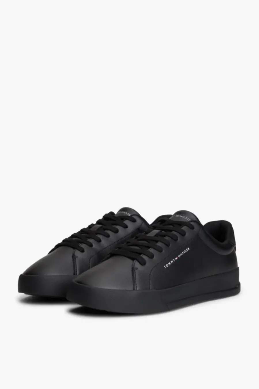 Ανδρικά Δερμάτινα Sneakers Μαύρα Tommy Hilfiger FM0FM05367-0GJ