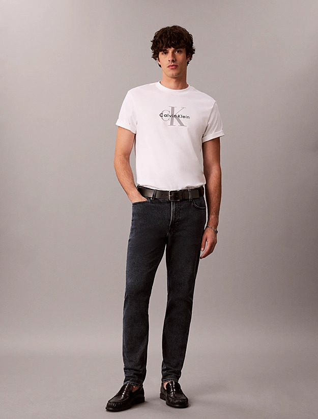Ανδρικό Slim Τζιν Μαύρο Calvin Klein LV04RH730G-8BO