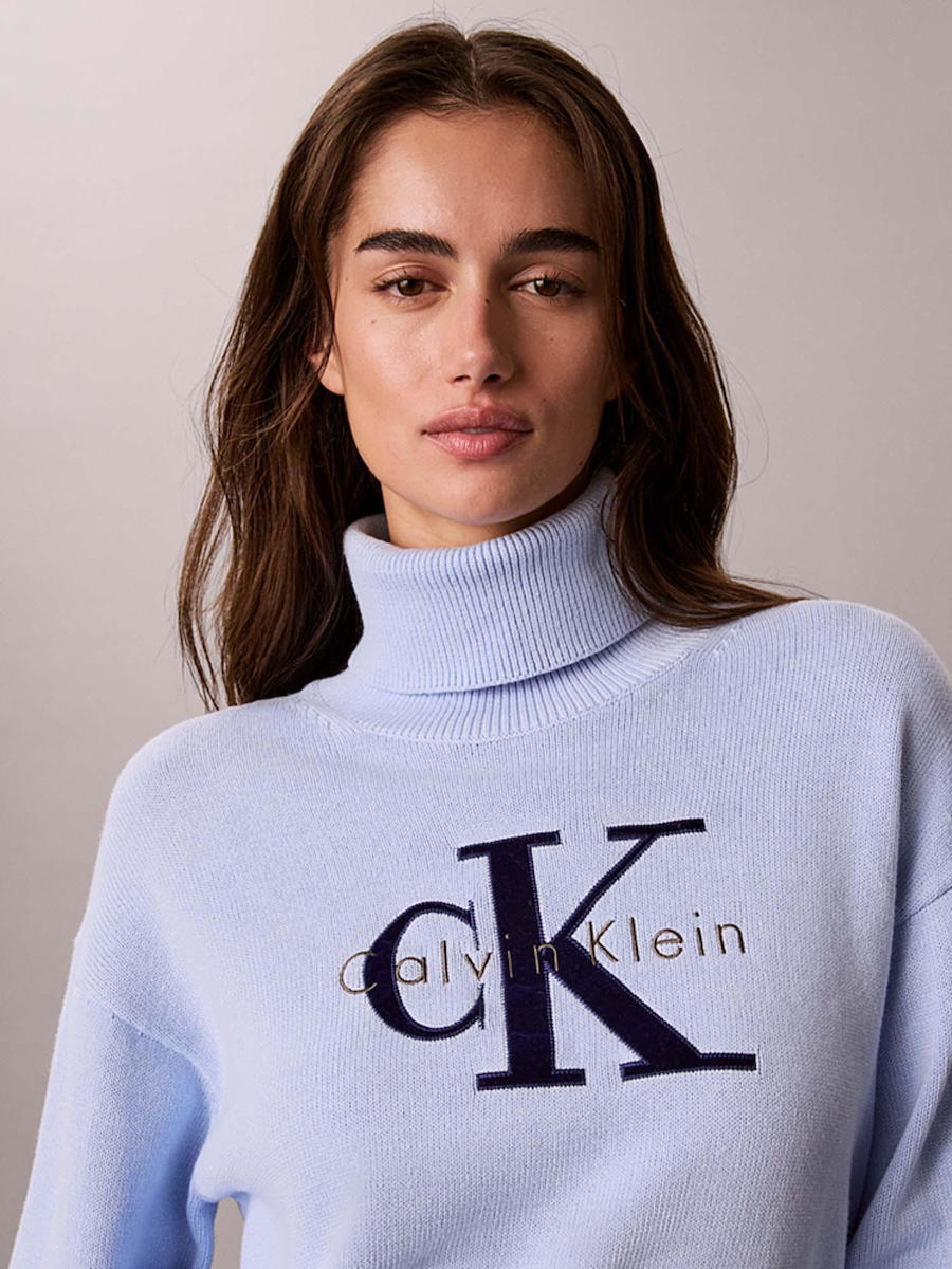 Γυναικείο Ζιβάγκο Πουλόβερ Γαλάζιο Calvin Klein LV047H329G-C3Q
