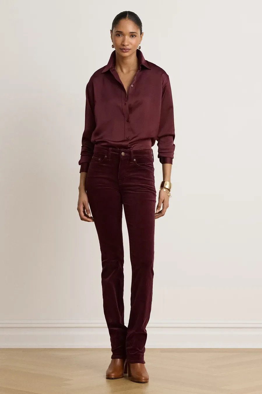 Γυναικείο Πουκάμισο Μπορντό Ralph Lauren 200B27610008