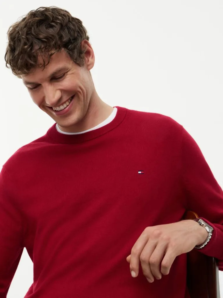 Ανδρικό Πουλόβερ Κόκκινο Tommy Hilfiger MW0MW28046-XIT