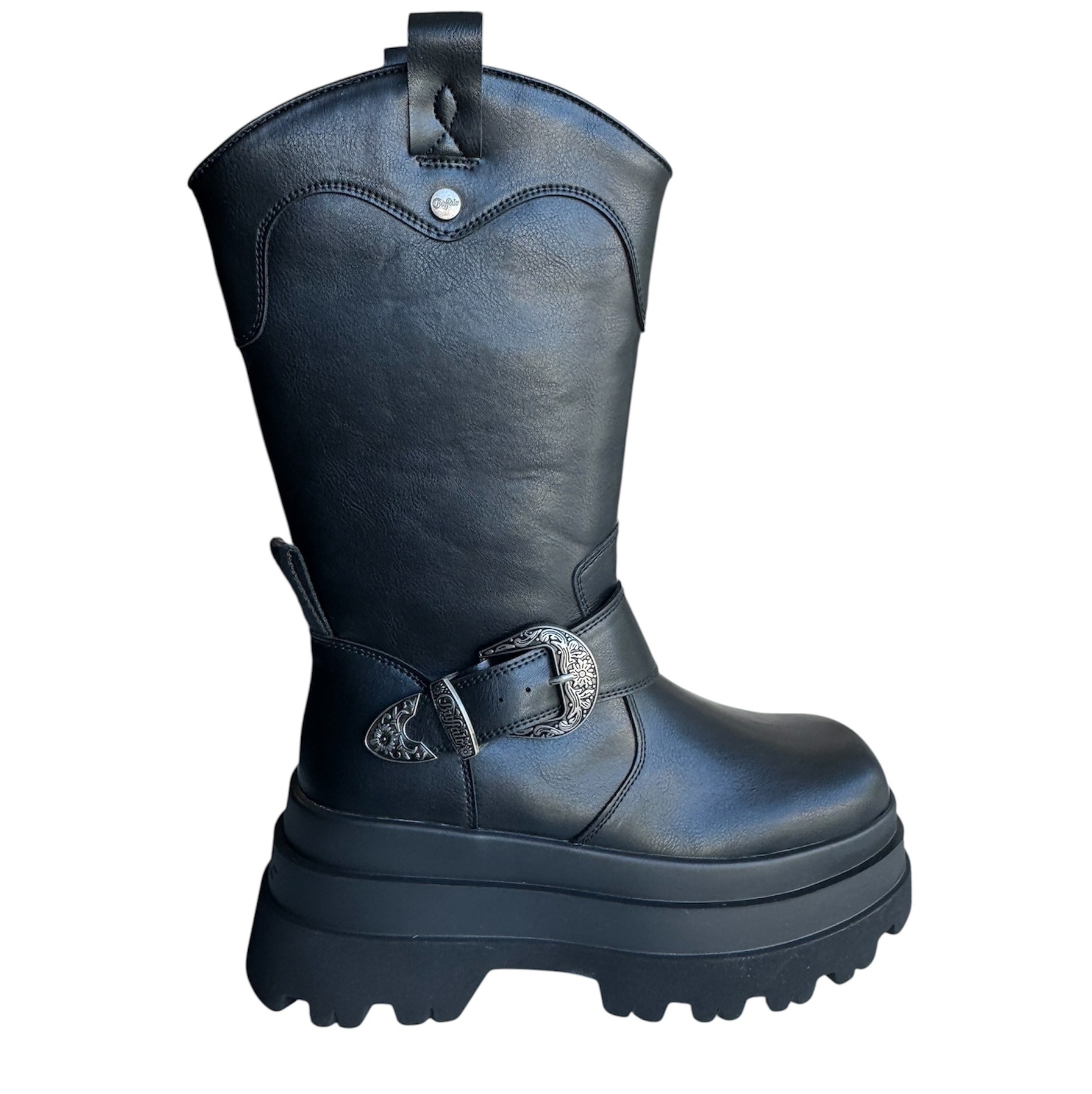 Γυναικείες Jupiter Biker Μπότες Μαύρες Buffalo BUFPD00016410-BLACK