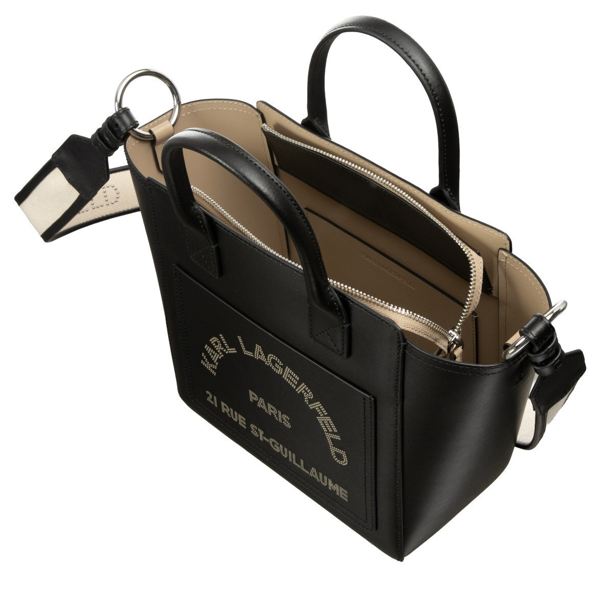 Γυναικεία Δερμάτινη K/Daily Tote Τσάντα Μαύρη Karl Lagerfeld B3W30093-1AV Black