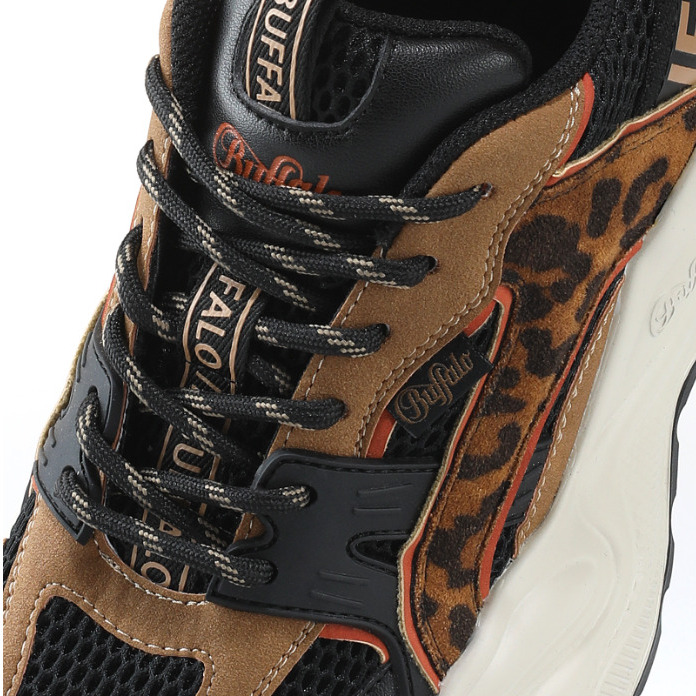 Γυναικεία Yuno Sneakers Μπεζ Buffalo BUFPD00016355-BEIGE BLACK LEO