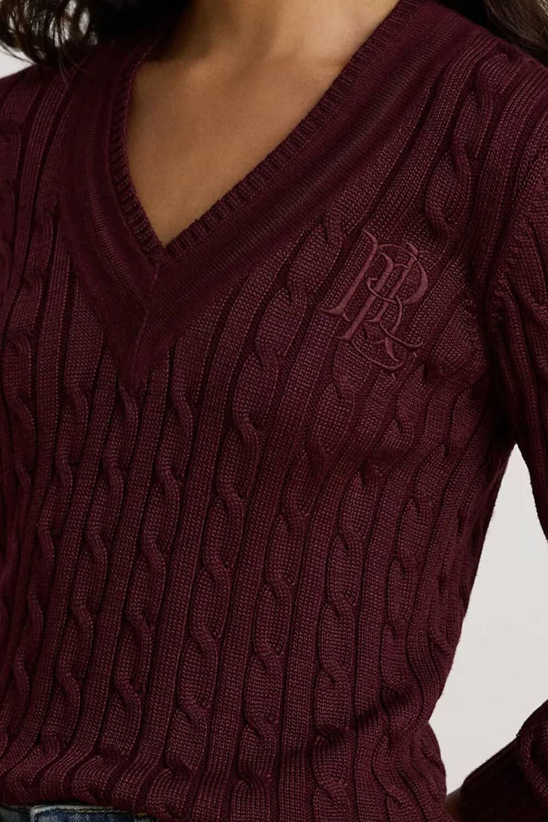 Γυναικείο Πουλόβερ Μπορντό Ralph Lauren 200888795501-RED
