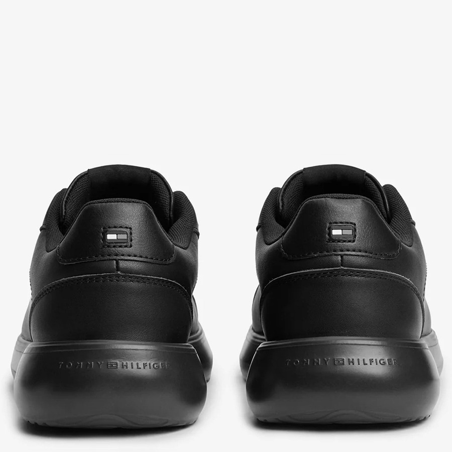 Ανδρικά Δερμάτινα Sneakers Μαύρα Tommy Hilfiger FM0FM06000-0GJ