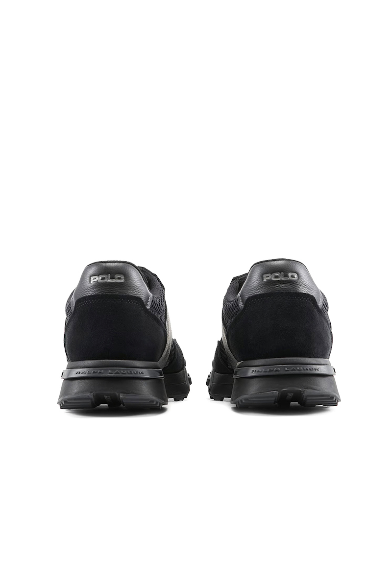 Ανδρικά Δερμάτινα Eldridge Sneakers Μαύρα Ralph Lauren 809P15094001-Black