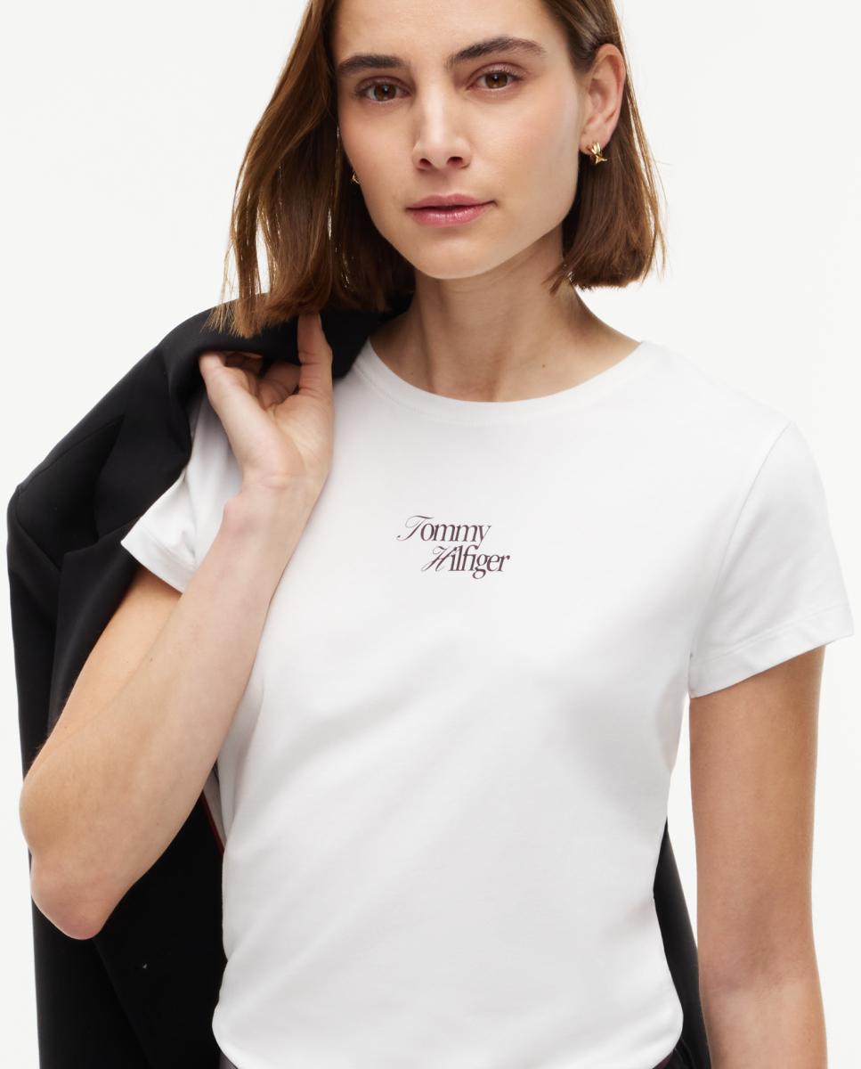 Γυναικείο T-shirt Λευκό Tommy Hilfiger WW0WW51608-YBL