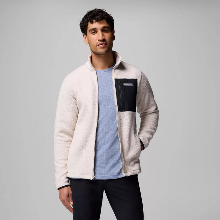 Ανδρική Jasper Ridge Pebbled Fleece Ζακέτα Εκρού Columbia 2142421-278
