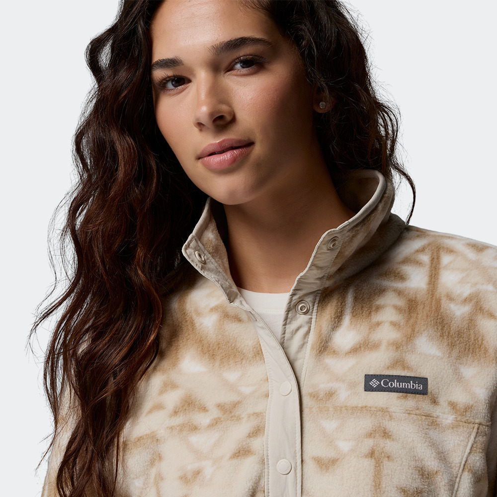 Γυναικείο Benton Springs Printed 1/2 Snap Fleece Μπεζ Columbia 2085611-271