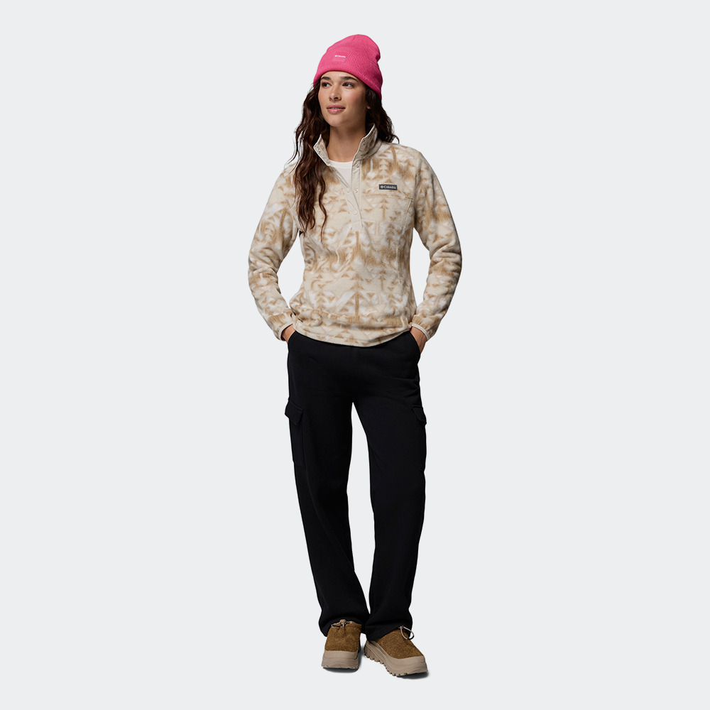 Γυναικείο Benton Springs Printed 1/2 Snap Fleece Μπεζ Columbia 2085611-271