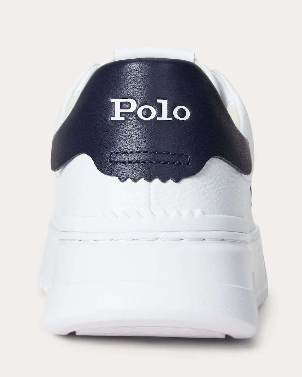 Ανδρικά Δερμάτινα RLite Court Sneakers Λευκά Ralph Lauren 809974097002-White