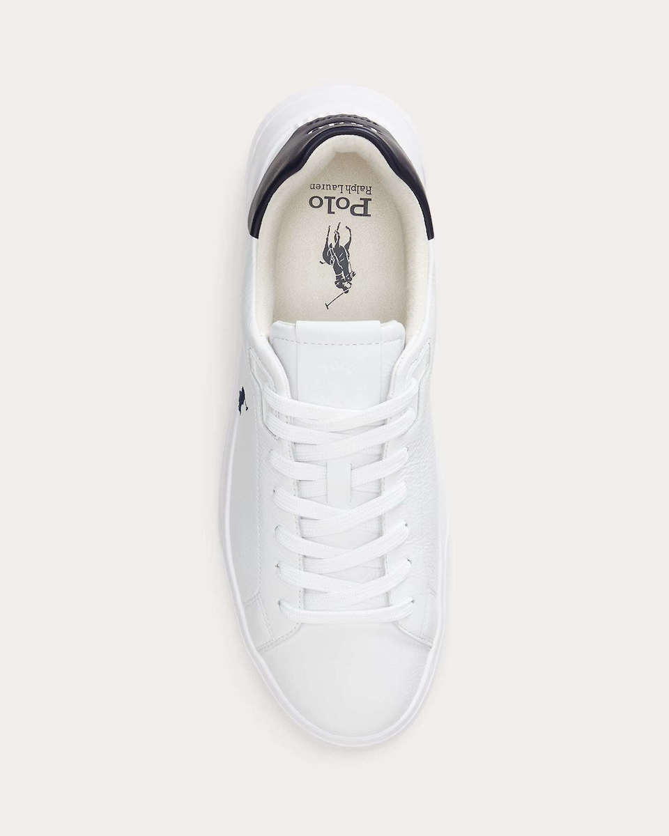Ανδρικά Δερμάτινα RLite Court Sneakers Λευκά Ralph Lauren 809974097002-White