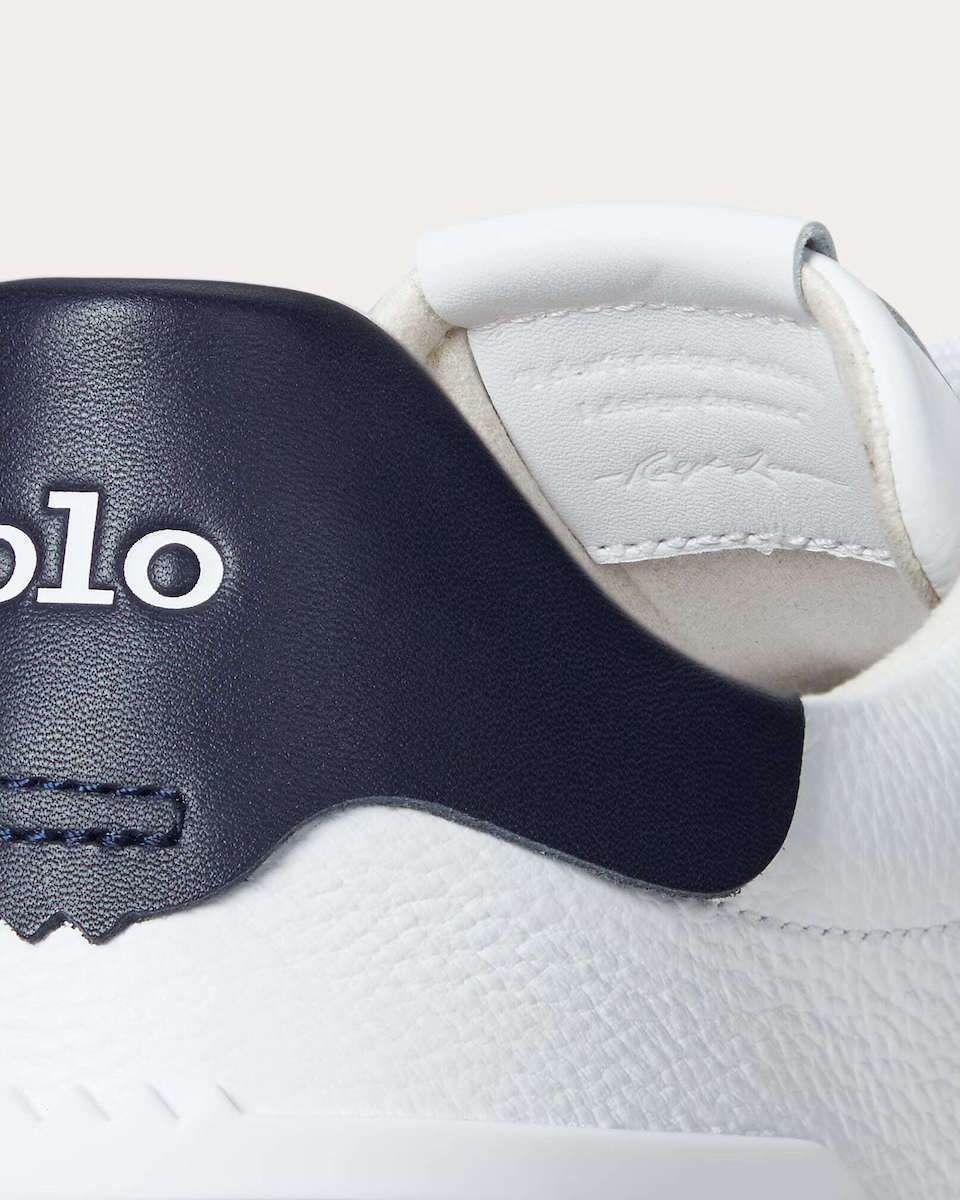 Ανδρικά Δερμάτινα RLite Court Sneakers Λευκά Ralph Lauren 809974097002-White