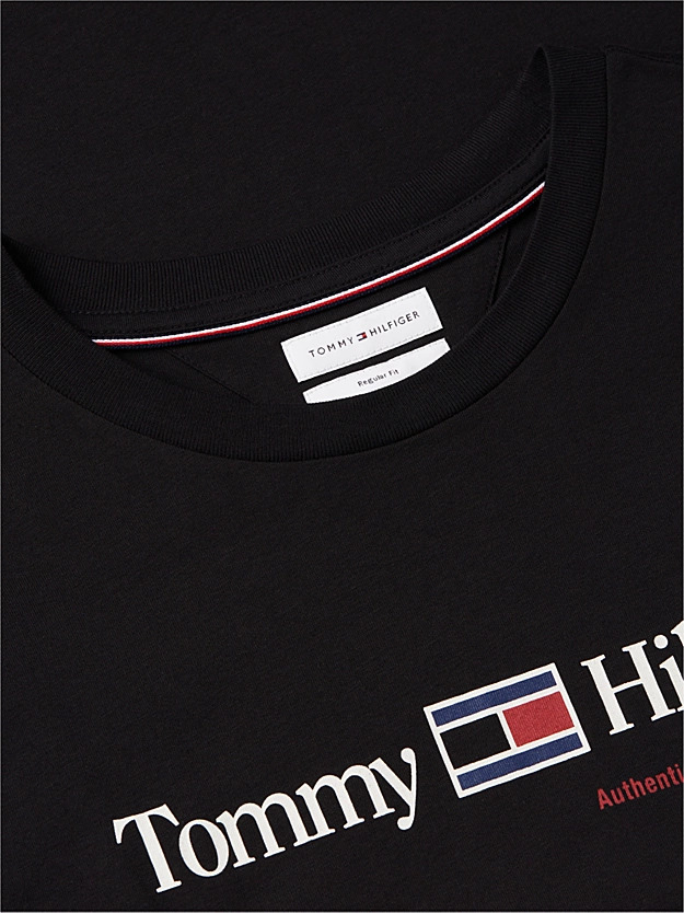 Ανδρικό T-shirt Μαύρο Tommy Hilfiger MW0MW44875-BDS