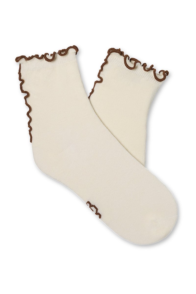 Γυναικείες Karsyn Lettuce Edge Quarter II Κάλτσες Μπεζ UGG 1175251-VHS