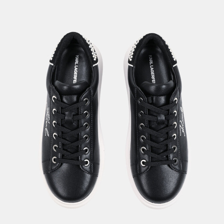Γυναικεία Δερμάτινα Kapri Sneakers Μαύρα Karl Lagerfeld KL62518P-00S Black