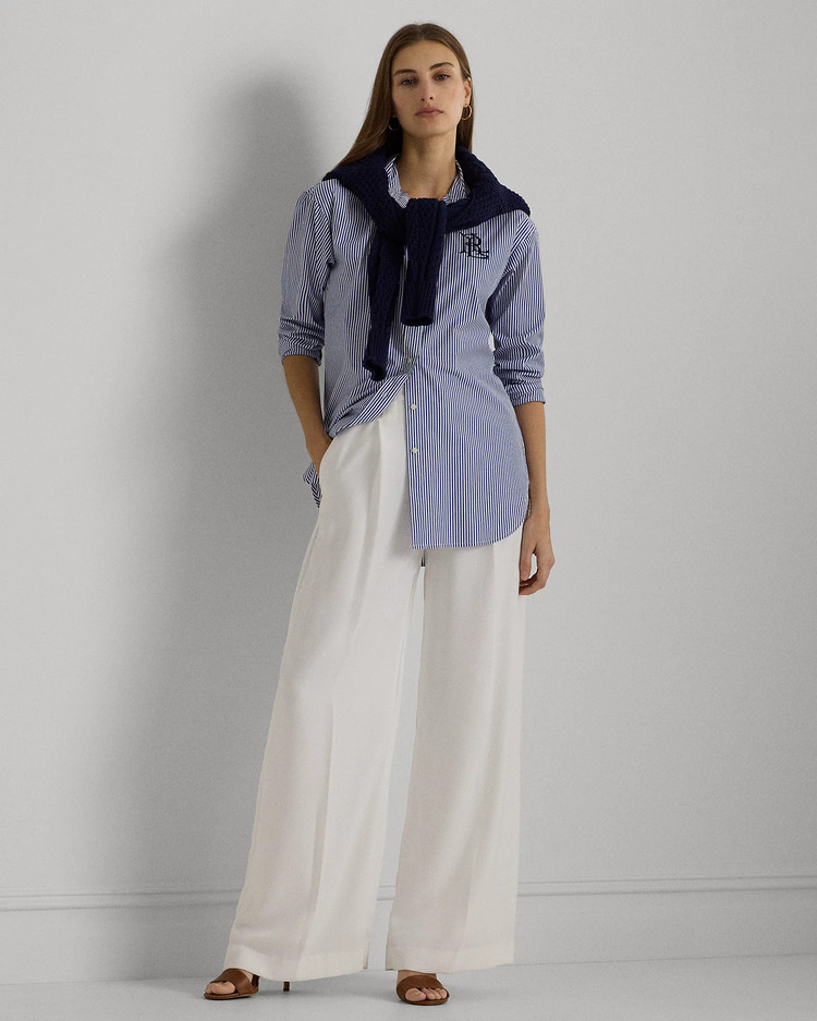 Γυναικείο Ριγέ Πουκάμισο Μπλε Ralph Lauren 200932539001-BLUE