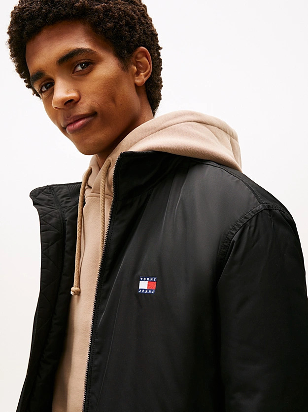 Ανδρικό Μπουφάν Μαύρο Tommy Jeans DM0DM21936-BDS
