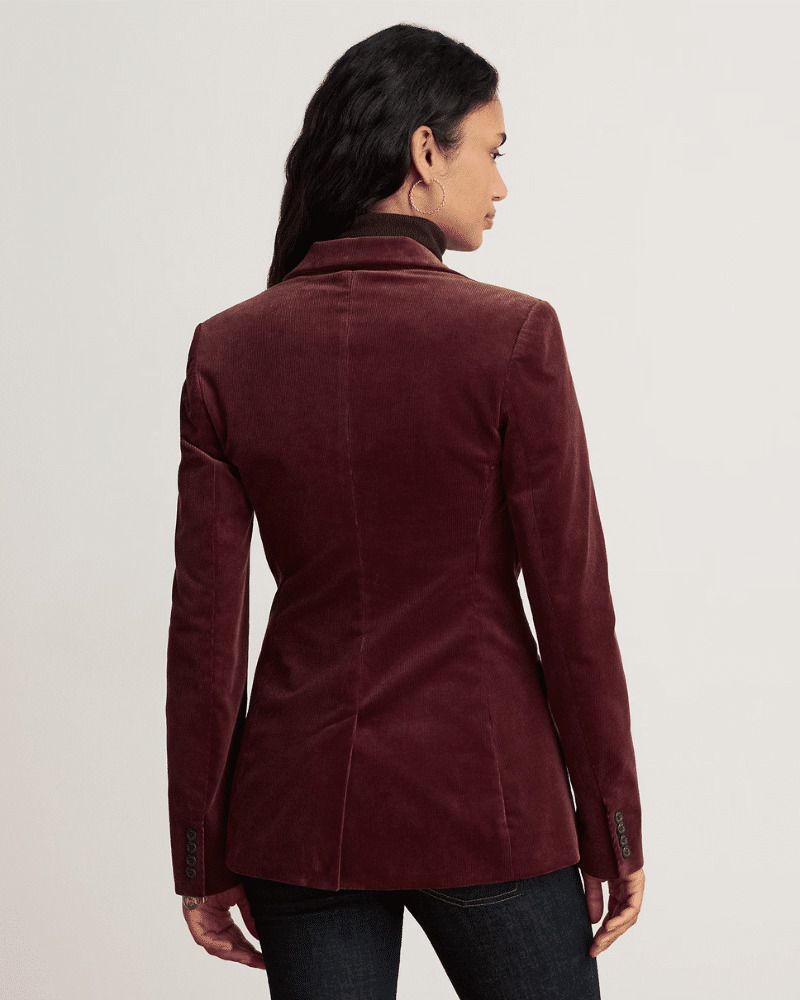Γυναικείο Σακάκι Κοτλέ Μπορντό Ralph Lauren 200P14619500-RED