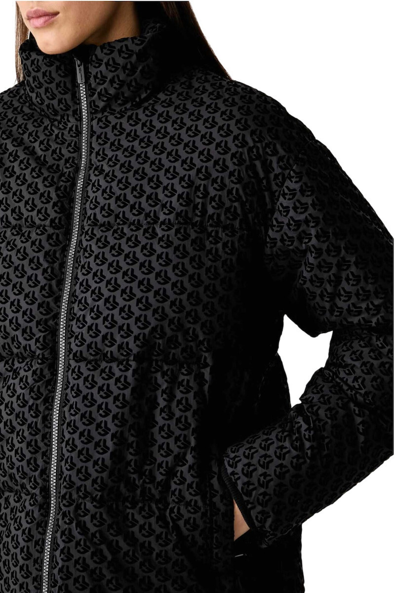 Γυναικείο Monogram Puffer Μπουφάν Μαύρο Karl Lagerfeld Jeans B4W15020-A75