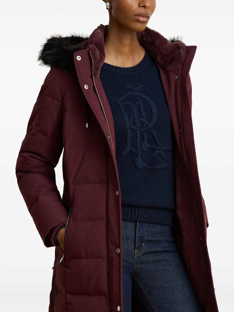 Γυναικείο Μπουφάν Μπορντό Ralph Lauren 297957509009-RED