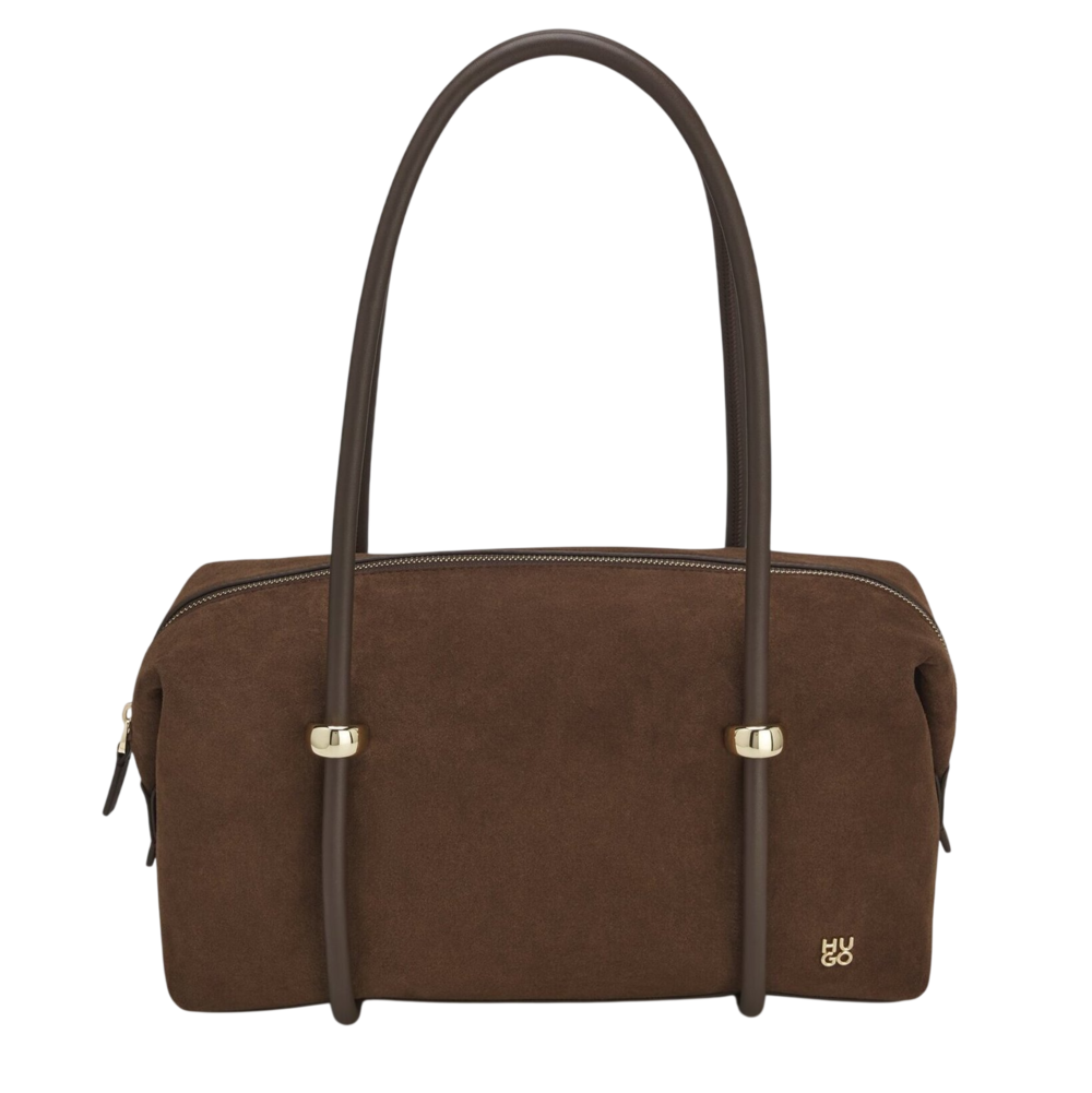Γυναικεία Briony S Duffle Τσάντα Ώμου Καφέ HUGO 50573266-209