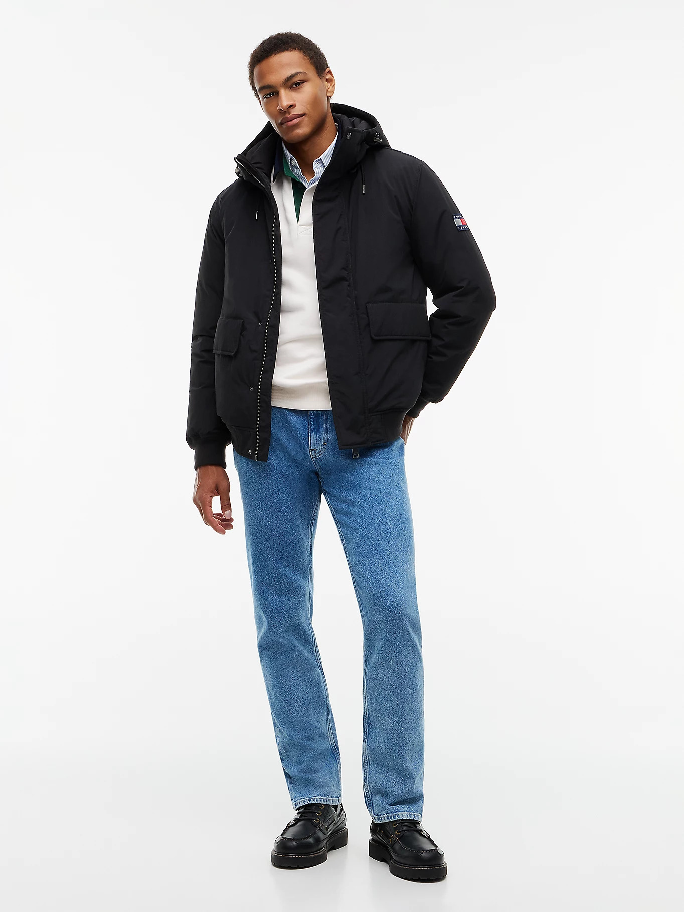Ανδρικό Μπουφάν Μαύρο Tommy Jeans DM0DM22032-0GK