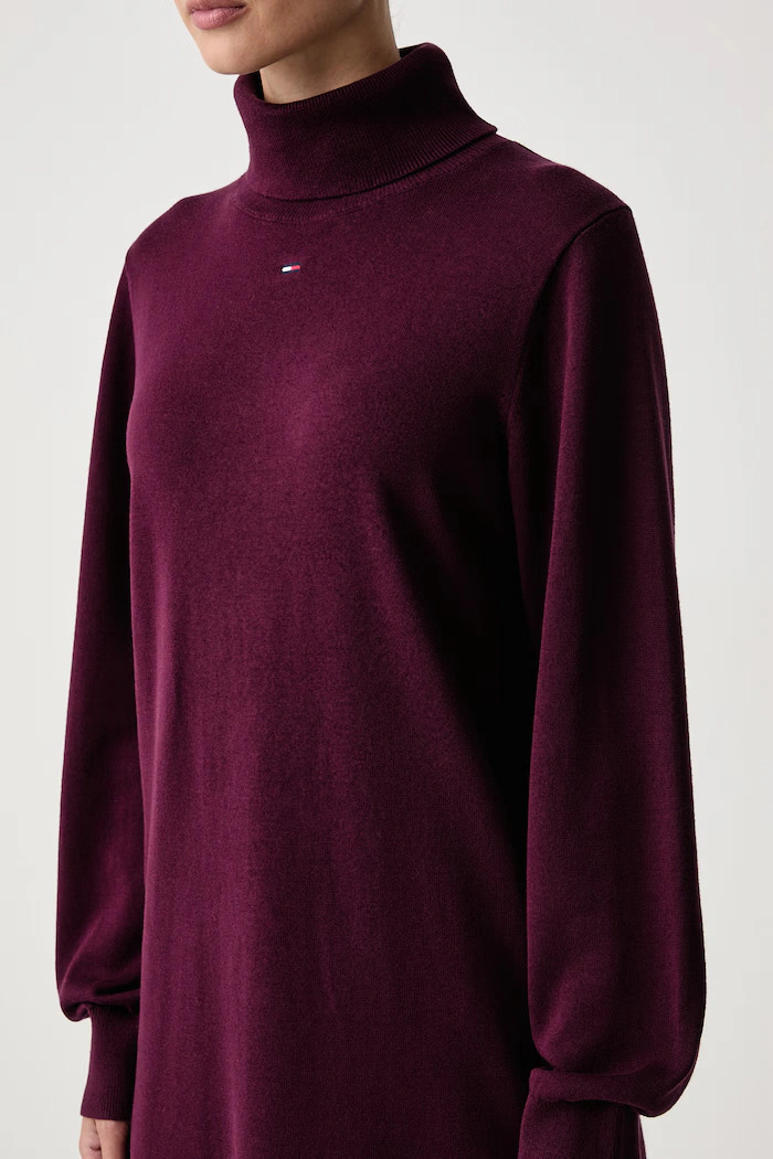 Γυναικείο Πλεκτό Φόρεμα Βυσσινί Tommy Jeans DW0DW23460-V11