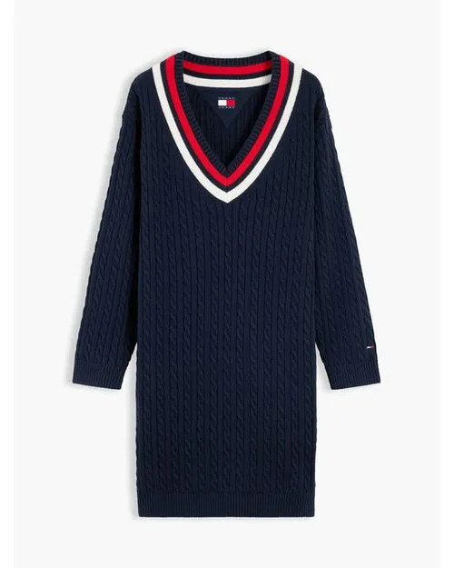 Γυναικείο Πλεκτό Φόρεμα Navy Μπλε Tommy Jeans DW0DW23540-C1G
