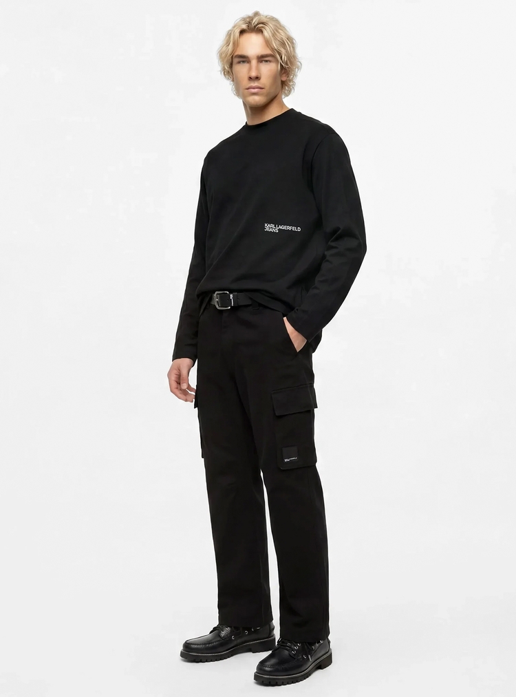 Ανδρικό Μακρυμάνικο T-shirt Μαύρο Karl Lagerfeld Jeans B4M17036-999 Black