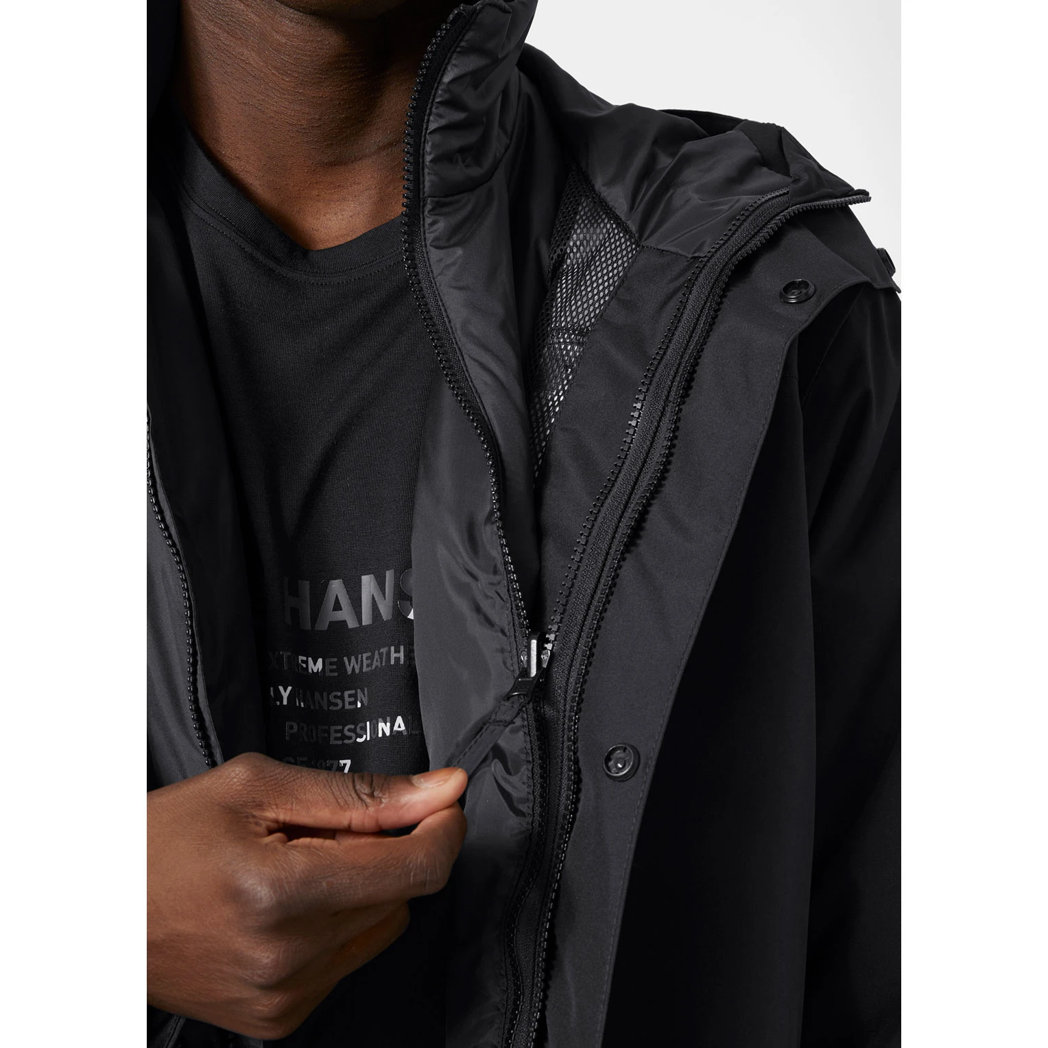 Ανδρικό Juell 3-In-1 Μπουφάν Μαύρο Helly Hansen 53679-990