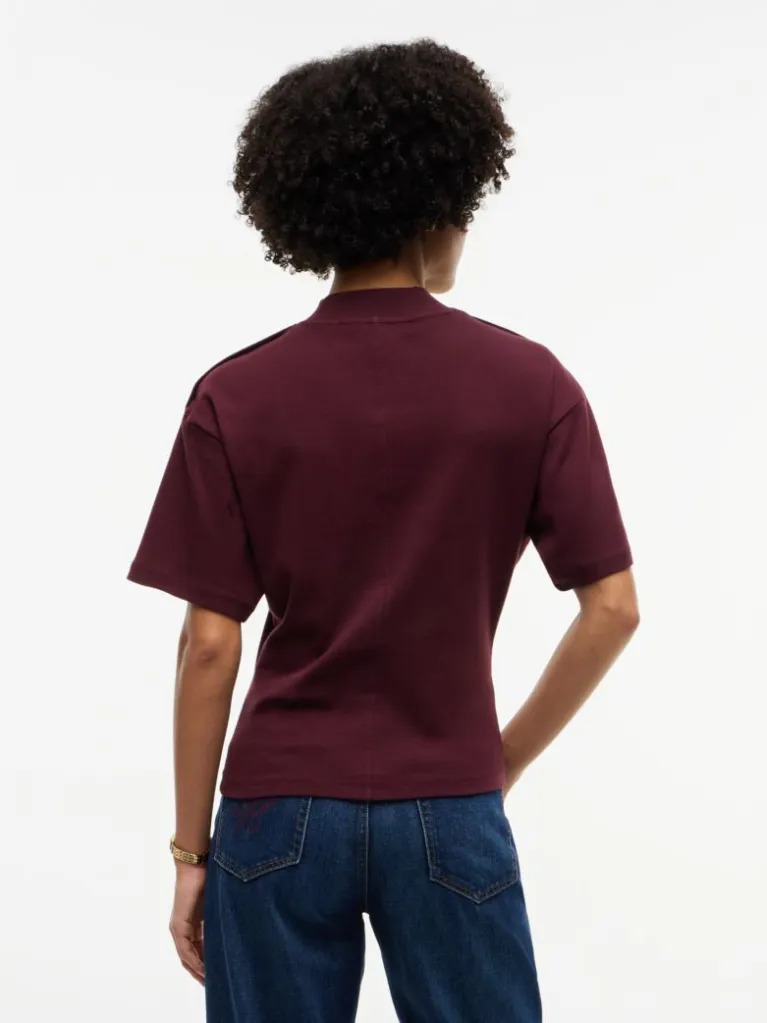 Γυναικείο T-shirt Μπορντό Tommy Hilfiger WW0WW52382-XIH