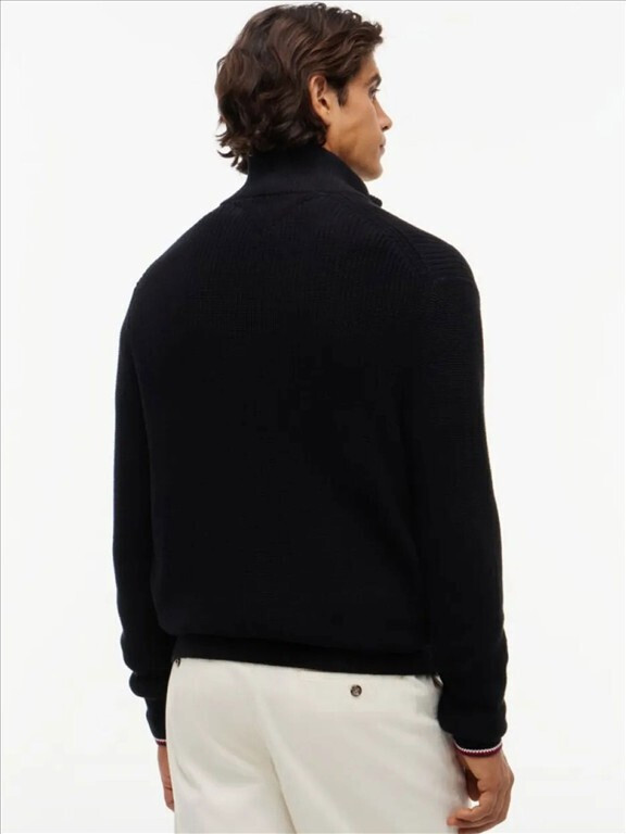 Ανδρική Πλεκτή Ζακέτα Μαύρη Tommy Hilfiger MW0MW41517-BDS