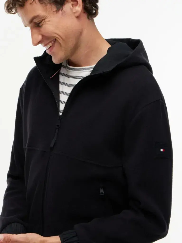 Ανδρική Ζακέτα Μαύρη Tommy Hilfiger MW0MW44680-BDS