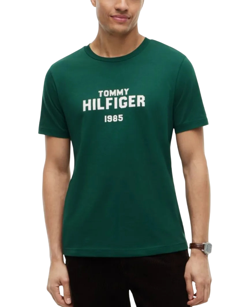 Ανδρικό T-shirt Πράσινο Tommy Hilfiger MW0MW44877-L6K