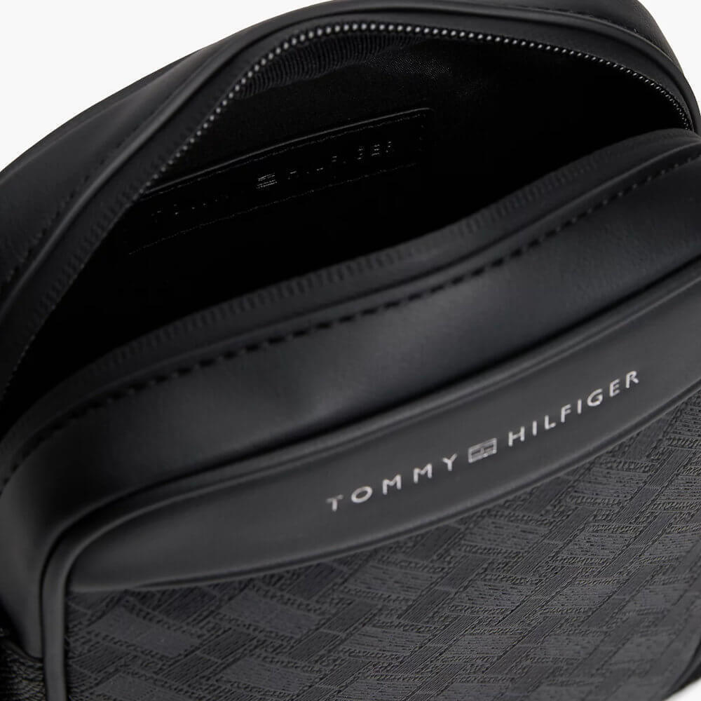 Ανδρικό TH Modern Monogram Reporter Τσαντάκι Μαύρο Tommy Hilfiger AM0AM14844-BDS