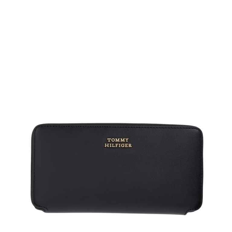 Γυναικείο Δερμάτινο Πορτοφόλι Μαύρο Tommy Hilfiger AW0AW18941-BDS