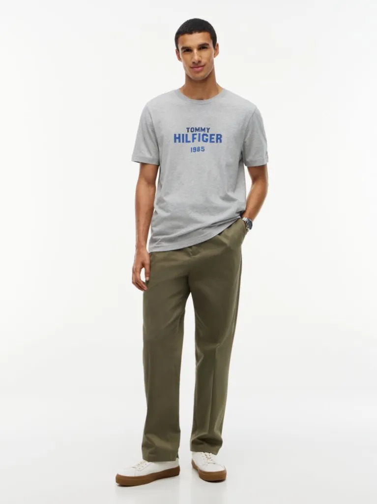 Ανδρικό T-shirt Γκρι Tommy Hilfiger MW0MW44877-P01