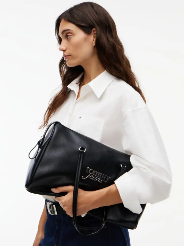Γυναικεία Tote Τσάντα Μαύρη Tommy Jeans AW0AW19054-BDS