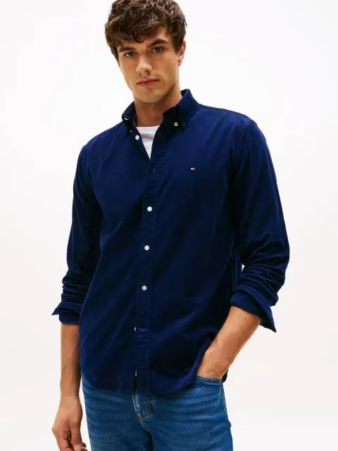 Ανδρικό Κοτλέ Πουκάμισο Navy Μπλε Tommy Hilfiger MW0MW40486-BCL
