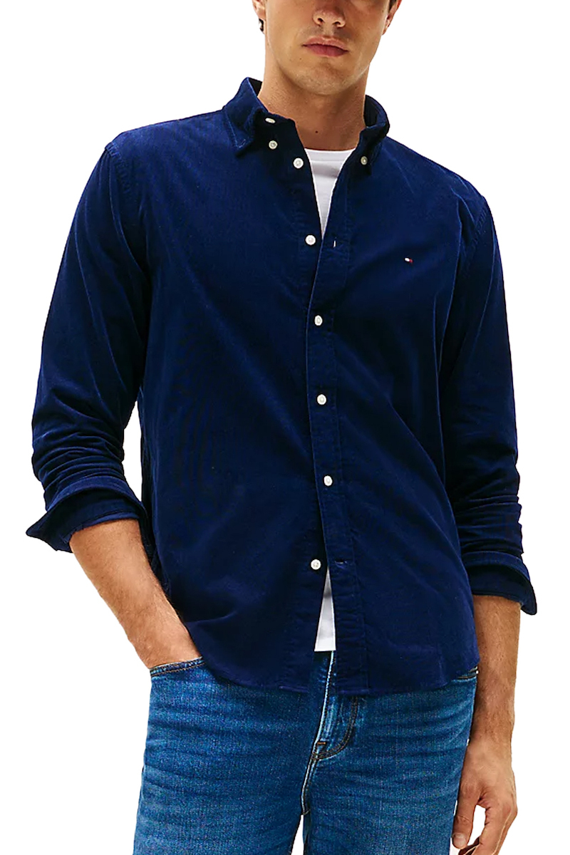 Ανδρικό Κοτλέ Πουκάμισο Navy Μπλε Tommy Hilfiger MW0MW40486-BCL