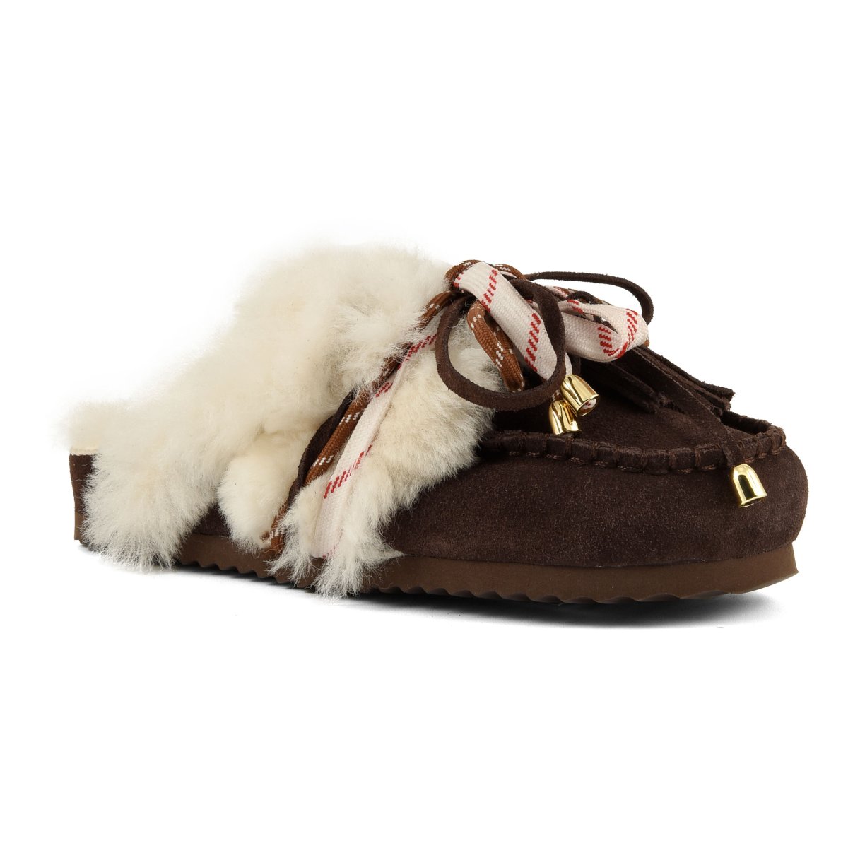 Γυναικείες Slofi Furry Παντόφλες Καφέ Colors Of California HC SHSLOFI04-CHOCOLATE