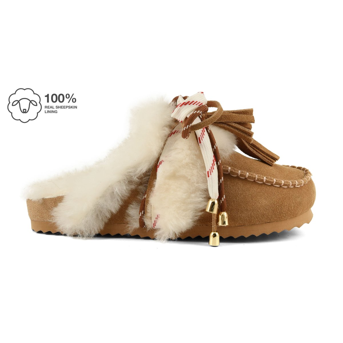 Γυναικείες Slofi Furry Παντόφλες Ταμπά Colors Of California HC SHSLOFI04-TAN