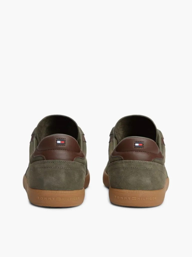 Ανδρικά Δερμάτινα Tribeca Sneakers Λαδί Tommy Hilfiger FM0FM06069-RBN