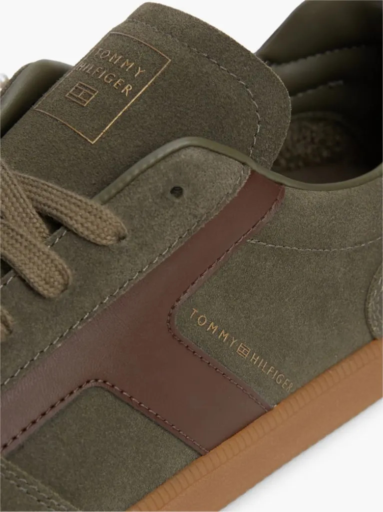 Ανδρικά Δερμάτινα Tribeca Sneakers Λαδί Tommy Hilfiger FM0FM06069-RBN