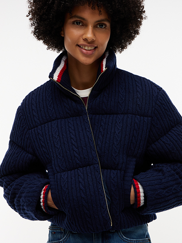 Γυναικείο Puffer Μπουφάν Navy Μπλε Tommy Jeans DW0DW23416-C1G