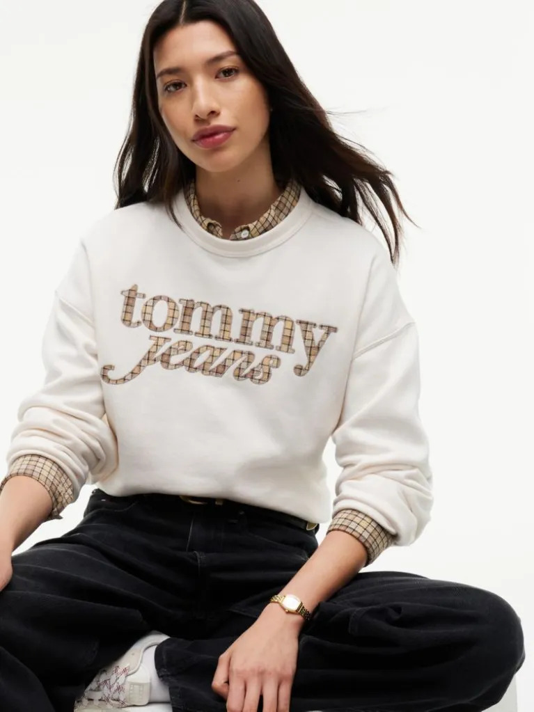 Γυναικείο Boxy Φούτερ Εκρού Tommy Jeans DW0DW23304-YBH