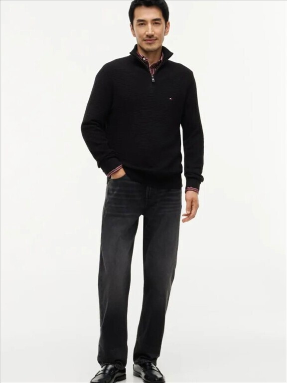 Ανδρικό Πουλόβερ Μαύρο Tommy Hilfiger MW0MW44760-BDS